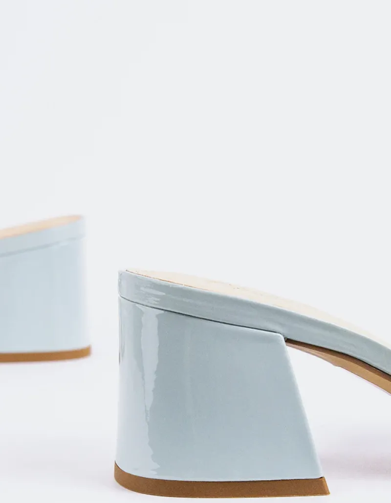 Mid Heels|Mules-L'INTERVALLE Clarabelle Blue Patent