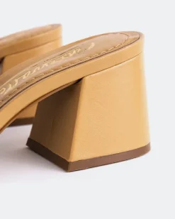 Mid Heels|Mules-L'INTERVALLE Clarabelle Camel Leather