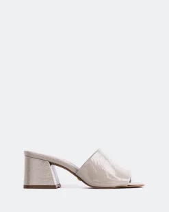 Mid Heels|Mules-L'INTERVALLE Clarabelle Grey Naplack