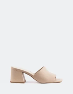 Mid Heels|Mules-L'INTERVALLE Clarabelle Nude Leather