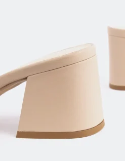 Mid Heels|Mules-L'INTERVALLE Clarabelle Nude Leather