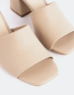 Mid Heels|Mules-L'INTERVALLE Clarabelle Nude Leather