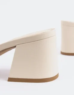 Mid Heels|Mules-L'INTERVALLE Clarabelle Off White Leather