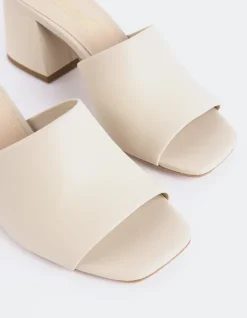 Mid Heels|Mules-L'INTERVALLE Clarabelle Off White Leather