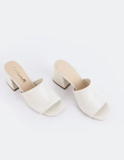 Mid Heels|Mules-L'INTERVALLE Clarabelle Off White Patent
