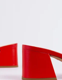 Mid Heels|Mules-L'INTERVALLE Clarabelle Red Leather