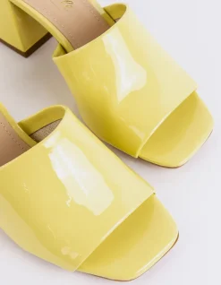 Mid Heels|Mules-L'INTERVALLE Clarabelle Yellow Patent