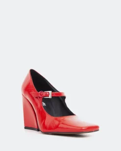 Mary-jane-L'INTERVALLE Clichy Red Leather