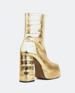 Platform|Ankle Boots-L'INTERVALLE Cloud Bronze Croco