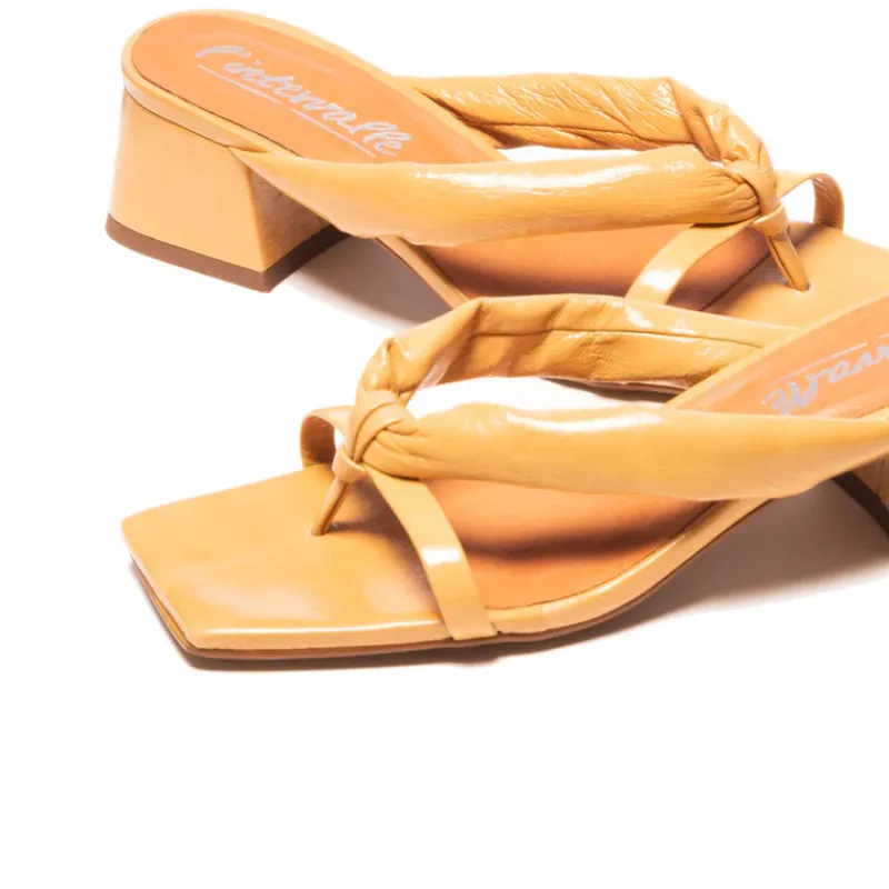 Mid Heels|Mules-L'INTERVALLE Collins Nude Leather
