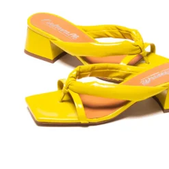 Mid Heels|Mules-L'INTERVALLE Collins Yellow Leather