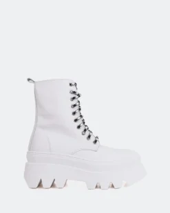 Ankle Boots|Lace-up-L'INTERVALLE Colwood White Leather