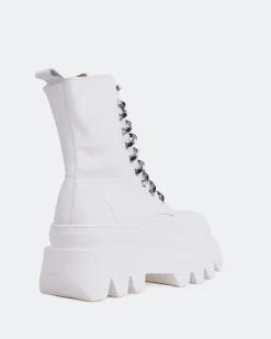 Ankle Boots|Lace-up-L'INTERVALLE Colwood White Leather