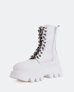 Ankle Boots|Lace-up-L'INTERVALLE Colwood White Leather