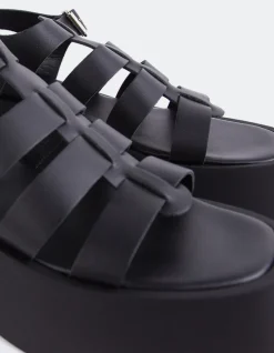 Fisherman|Platform-L'INTERVALLE Confident Black Leather