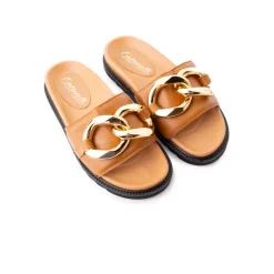 Flats-L'INTERVALLE Conquista Tan Leather