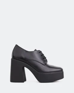 Platforms|Lace-up-L'INTERVALLE Corleone Black Leather