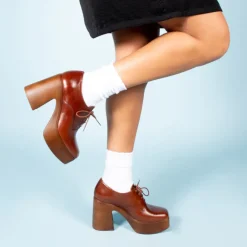 Lace-up-L'INTERVALLE Corleone Cognac Leather
