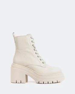Lace-up|Ankle Boots-L'INTERVALLE Cornwall Off White Leather