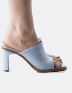 Mules-L'INTERVALLE Corvo Light Blue Leather