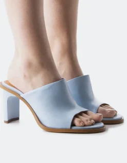 Mules-L'INTERVALLE Corvo Light Blue Leather