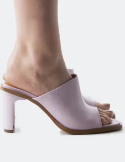 Mules-L'INTERVALLE Corvo Lilac Leather