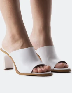 Mules-L'INTERVALLE Corvo White Leather