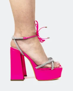 Platform|Strappy-L'INTERVALLE Crave, Pink Naplack/Naplack Rose