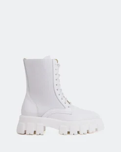 Lace-up|Ankle Boots-L'INTERVALLE Creston White Leather