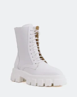 Lace-up|Ankle Boots-L'INTERVALLE Creston White Leather