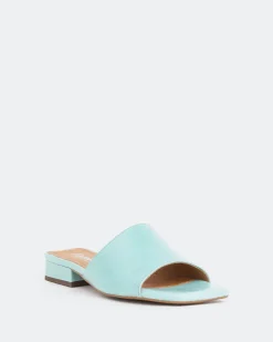 Flats-L'INTERVALLE Crew Blue Leather/Cuir Bleu