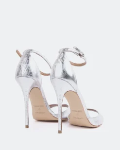 High Heels-L'INTERVALLE Cristiana Silver Croco
