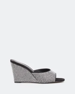 Wedges-L'INTERVALLE Crystal, Black Suede/Suède Noir