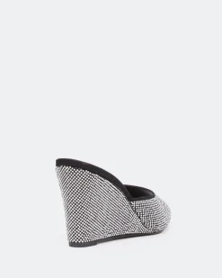Wedges-L'INTERVALLE Crystal, Black Suede/Suède Noir