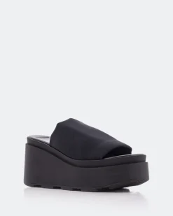 Wedges-L'INTERVALLE Cuddle Black Lycra