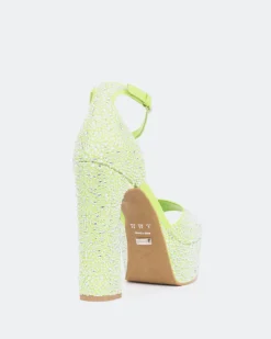 Platform-L'INTERVALLE Cupid, Green Suede/Suède Vert