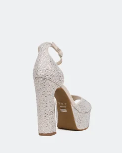 Platform-L'INTERVALLE Cupid, Off White Suede/Suède Blanc Cassé