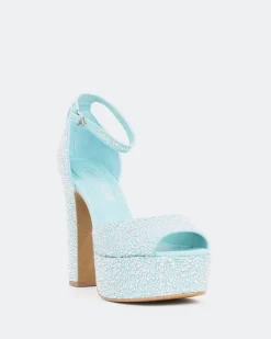 Platform-L'INTERVALLE Cupid, Turquoise Suede/Suède Tur.