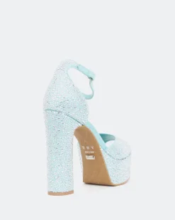 Platform-L'INTERVALLE Cupid, Turquoise Suede/Suède Tur.
