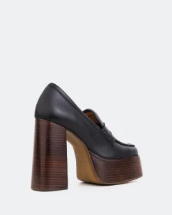 Platforms|Loafers-L'INTERVALLE Cyrus Black Leather
