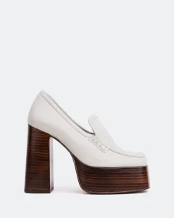 Platforms|Loafers-L'INTERVALLE Cyrus Off White Leather