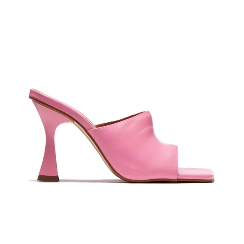 Mules-L'INTERVALLE Cythera Pink Leather