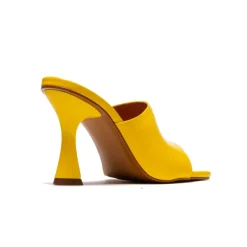 Mules-L'INTERVALLE Cythera Yellow Leather