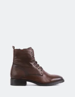 Lace-up|Ankle Boots-L'INTERVALLE Daiki Brown Leather