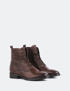 Lace-up|Ankle Boots-L'INTERVALLE Daiki Brown Leather