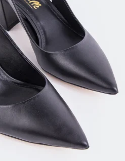 Slingbacks-L'INTERVALLE Dalida Black Leather