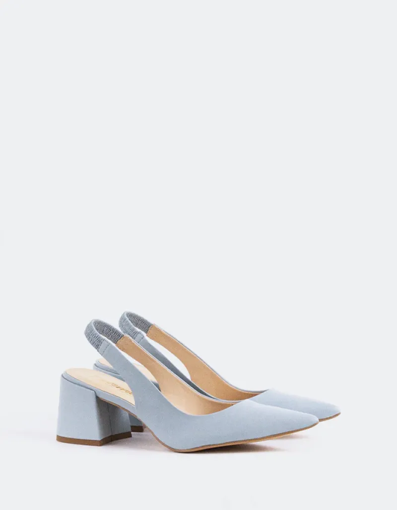 Slingbacks-L'INTERVALLE Dalida Blue Leather