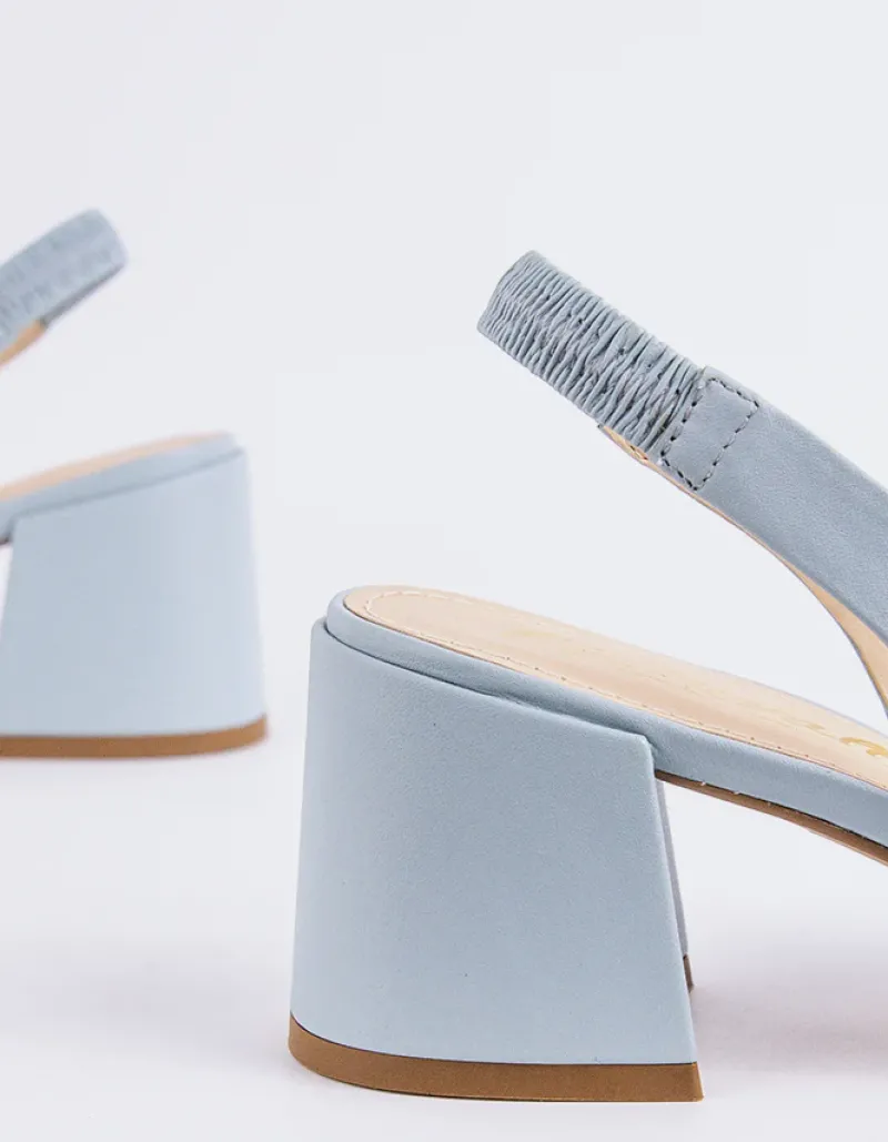 Slingbacks-L'INTERVALLE Dalida Blue Leather