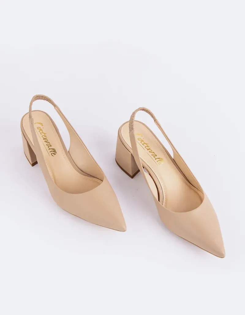 Slingbacks-L'INTERVALLE Dalida Nude Leather