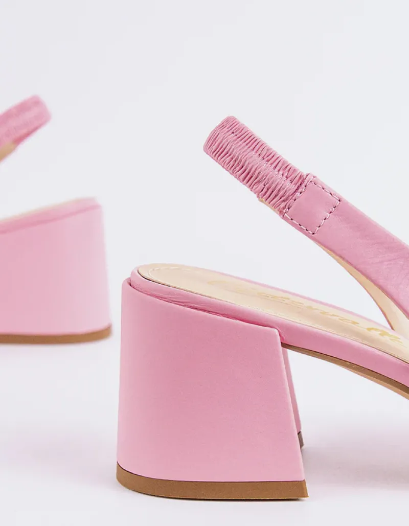 Slingbacks-L'INTERVALLE Dalida Pink Leather